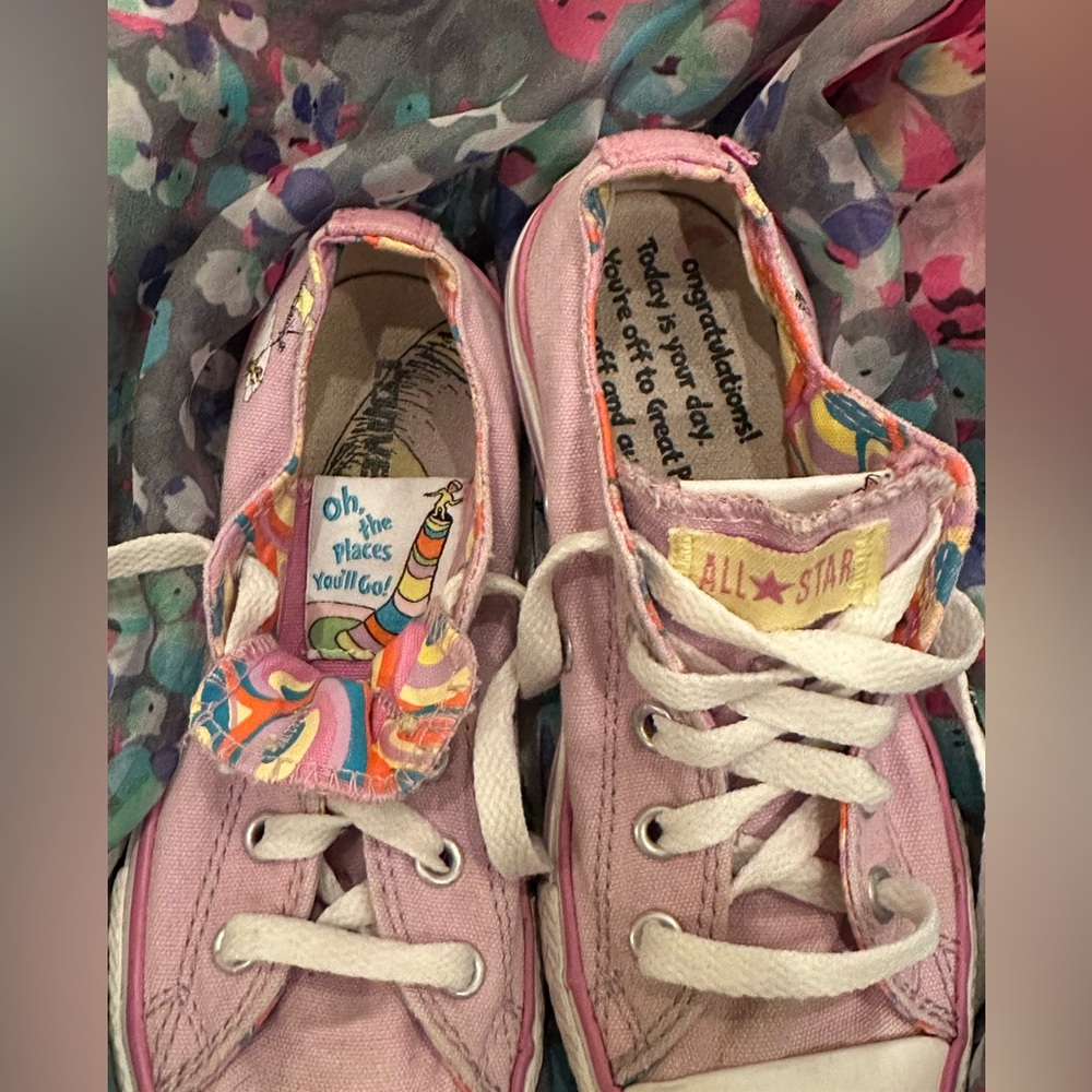 Converse Kids' Pink Dr. Seuss “Oh the Places You’ll Go” Shoes